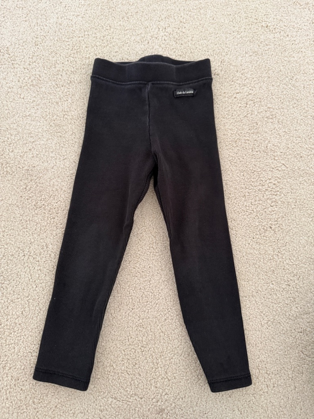 Zara Black Kids Ribbed Leggings
